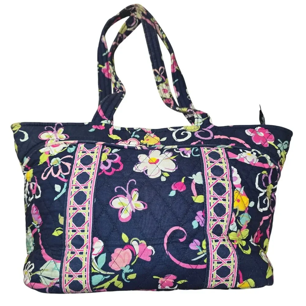 Retired Vera Bradley Ribbons Pattern Mandy Purse Bag Floral